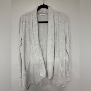 Shambhala Chic Heather Gray Open Front Cardigan